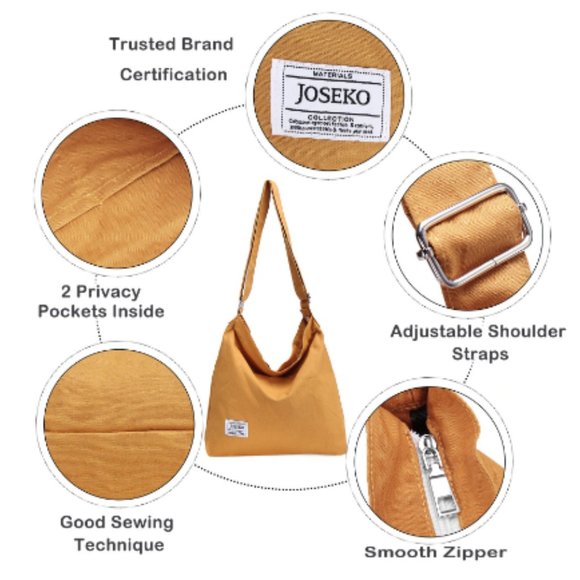 Lightweight Adjustable Shoulder Messenger Bag in Pink - Picture 5 of 6